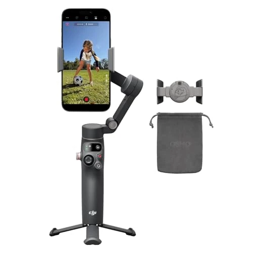 Offerta a tempo: DJI Osmo Mobile 8 Combo Standard, stabilizzatore per smartphone, rotazione panoramica a 360°, manico telescopico e treppiede integrati, batteria da 10 h - 24% da 109.00 € a 82.65 €