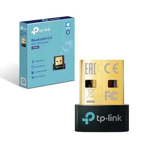 TP-Link UB600 Bluetooth 6.0 adapter Dongle do komputera, USB Bluetooth Stick do myszy/klawiatury/słuchawek/telefonu komórkowego/kontrolera, Plug & Play, tylko do Windows 11/10/8.1/7