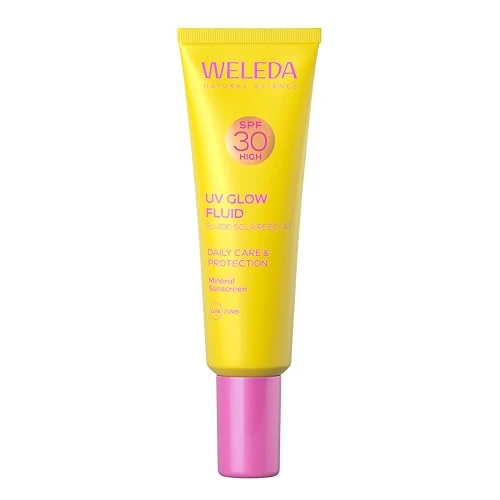 Tijdelijke aanbieding: WELEDA Bio Glowy UV Fluid SPF 30, natuurlijke cosmetica, zonnebrandcrème met beschermingsfactor 30 en moringaolie voor bescherming tegen UVA/UVB-stralen, 24 uur vocht en natuurlijke gloed van 17.44 € naar 17.44 € (0.00% korting)