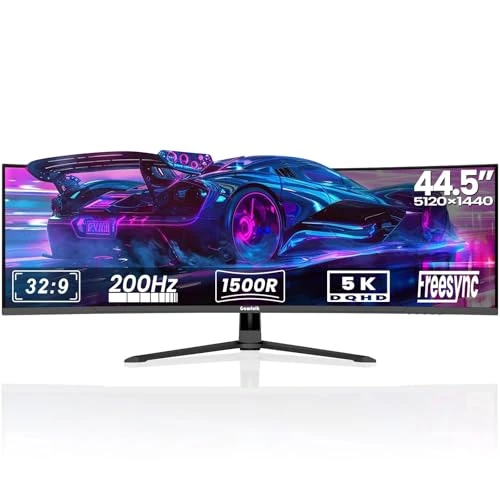 Offerta a tempo: Gawfolk Monitor Curvo 44.5" UltraWide Gaming Monitor DQHD 5120x1440, 200Hz,1500R, FreeSync, VA, 2x DP 1.4, 2x HDMI 2.1, PBP/PIP - 0.00% da 499.99 € a 499.99 €