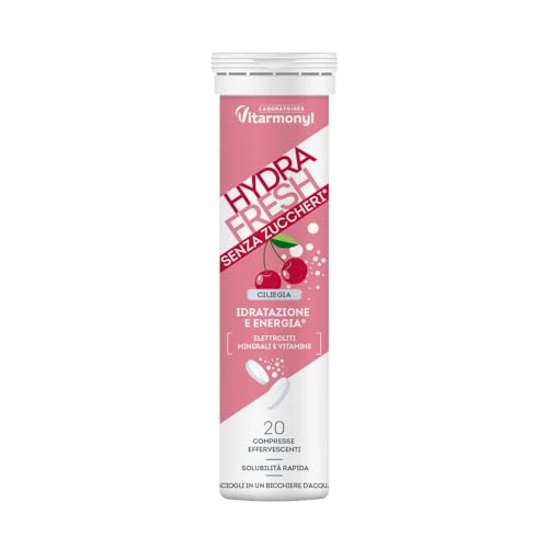 Offerta a tempo: Vitarmonyl Hydrafresh Compresse Effervescenti Idratazione - Ciliegia 20 pz - 33% da 9.90 € a 6.68 €