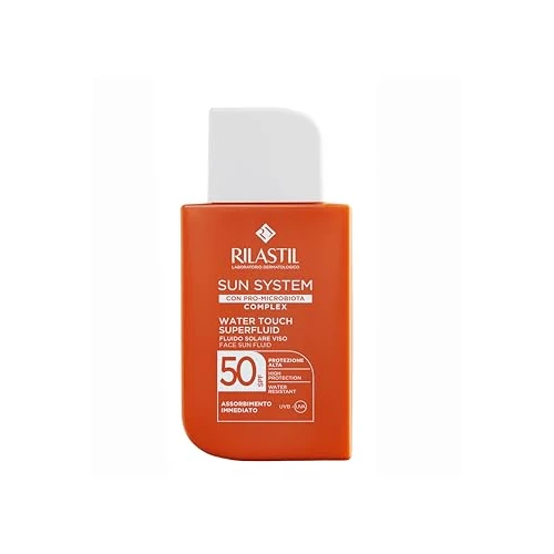 Zeitlich begrenztes Angebot: Rilastil Sun System Water Touch Superfluid SPF50, feuchtigkeitsspendendes und antioxidatives Sonnenfluid für das Gesicht, 50ml von 19.85 € auf 19.85 € (0.00% Rabatt)
