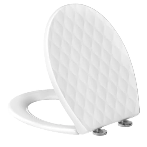 Limited-time offer: SREWOHS PRO Toilet Seat with Soft-Close Oval, White, Toilet Lid with Quick Release Function, Toilet Seat with Quick Release - Easy to Clean, Maximum Load 175 kg, 44.6 x 37.1 cm from 30.88 £ to 30.88 £ (save 0.00%)