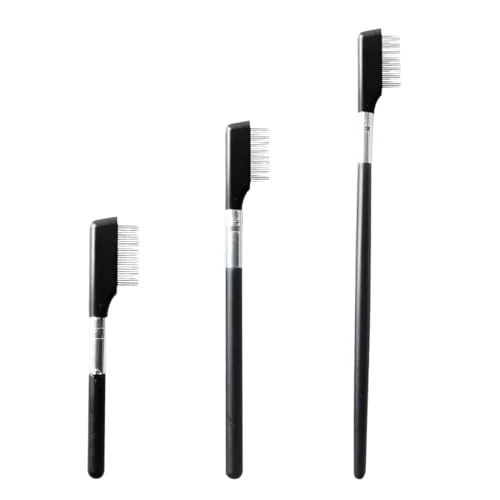 Offerta a tempo: Pettine per ciglia piccolo, 3 Pezzi, separatore per ciglia, separatore per occhi, strumento per il trucco degli, per ciglia e sopracciglia, con denti in metallo, per donne, Tre dimensioni - 72% da 6.99 € a 1.99 €