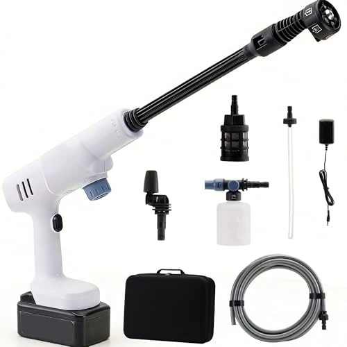 Oferta limitada: Trisruvian hidrolimpiadora de Alta presion portátil: Flujo Máx 5L/min y Presión 140bar Batería IPX7 21V 4.0Ah 60 Minutos Autonomía 6 en 1 con Giro 360° | Limpieza Eficiente para Coche Jardín Exterior de 49.00 € a 49.00 € (ahorro 0.00%)