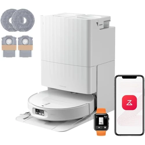 Offerta a tempo: roborock Qrevo Edge 2 Set Robot Aspirapolvere Lavapavimenti con LDS Retrattile, 7,98 cm, 25.000Pa, FlexiArm, Antigroviglio, Autopulizia Panno 80°C, Evita Oltre 280 Oggetti, Videochiamata, Bianco - 22% da 899.99 € a 699.99 €