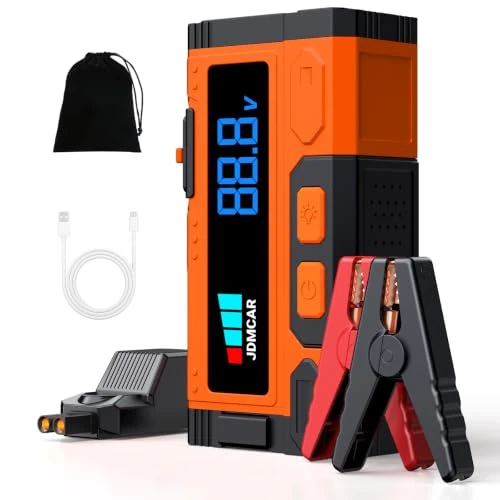 Offerta a tempo: 𝟕𝟎% 𝟎𝐅𝐅 𝟏𝟏𝟎𝟎𝟎𝐀 Booster Avviamento Auto - Avviatore Batteria Auto per Auto/Moto (Fino a 9.0L e Diesel a 8.5L), Starter Batteria Auto Portatile con LED/LCD, Upgrade Avviatore di Emergenza - 70% da 156.99 € a 46.99 €