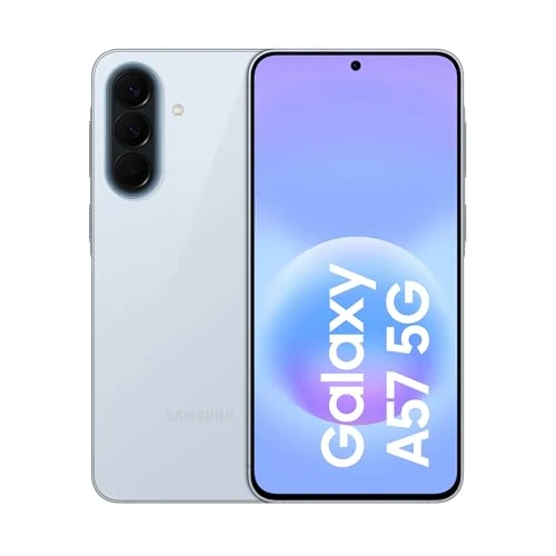 Offerta a tempo: Samsung Galaxy A57 5G, 256GB, Awesome Icyblue [Versione Italiana] | 3 anni di Garanzia, Smartphone sottile, Cerchia e Cerca, Gomma Oggetto, Volto Migliore, Tripla Camera, IP68, 5.000 mAh - 41% da 679.00 € a 399.99 €