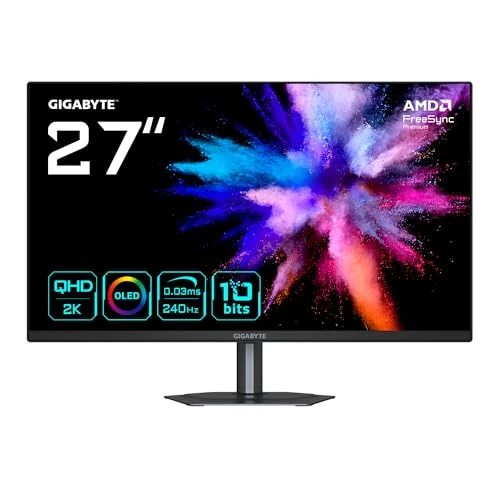 Offre limitée : GIGABYTE GO27Q24 27” Moniteur Gaming OLED 2K QHD - 2560 x 1440, 240Hz, 0.03ms, 400 CD/m², FreeSync Premium, HDMI 2.0, Displayport 1.4 de 399.90 € à 299.00 € (25% de remise)