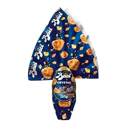BACI PERUGINA Uovo di Pasqua 2026 Cioccolato all'Arancia Crystal con Sorpresa Esperienziale e 4 Cioccolatini 265g