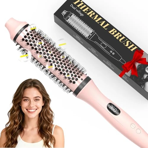 Offerta a tempo: Bopcal Spazzola Termica per Capelli 3 in 1, Thermal Brush Ionico, Spazzola Arricciacapelli 38mm, Volumizzante e Blowout, Dual Voltage, Display LED 120-220 ℃ MS-C257 - 56% da 89.99 € a 39.99 €
