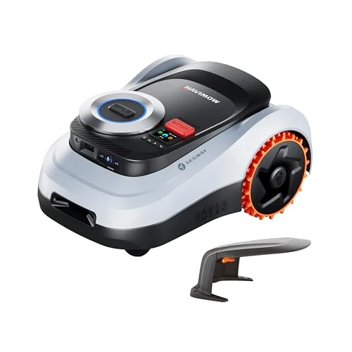 Segway Navimow Robot Tagliaerba i208 LiDAR 800 m² Senza Filo Perimetrale Kit con Garage M, Sistema LiDAR e Sistema a Doppia Visione, Mappatura Automatica (Spedito separatamente)