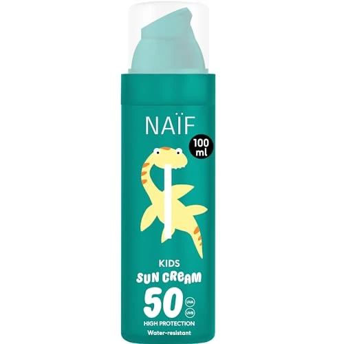 Offerta a tempo: Naïf - Lozione solare per bambini - SPF 50 - Dai 3 anni - Protezione UVA e UVB - Resistente all'acqua - Dermatologicamente testato - Senza microplastiche - Profumato - 100 ml - 0.00% da 20.30 € a 20.30 €