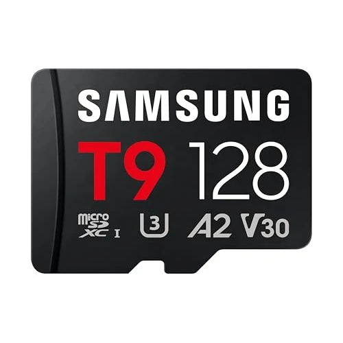 Offre limitée : Samsung T9 Carte microSD, 128 Go, Carte mémoire pour Drones, caméras d'action et caméras 360°, UHS-I U3, Full HD & 4K UHD, 200 Mo/s en Lecture, 130 Mo/s en écriture, MB-MH128T/WW de 37.18 € à 37.18 € (0.00% de remise)