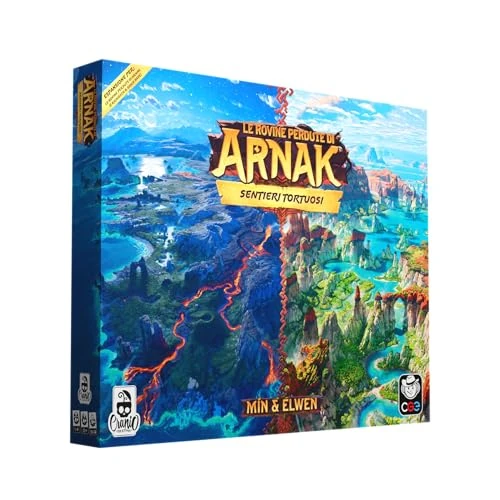 Cranio Creations – Die verlorenen Ruinen von Arnak, verdrehte Wanderwege – Die letzte Ergänzung zur Welt von Arnak – 1-4 Spieler – Erweiterung – Alter 12+ – Ausgabe in Italienischer Sprache