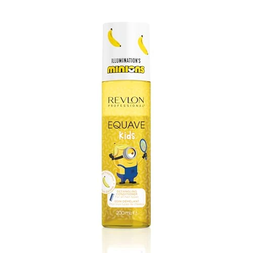 Offerta a tempo: REVLON PROFESSIONAL Equave Kids MINIONS Balsamo Spray Bifasico Districante e Idratante per Bambini alla Banana, Senza Risciacquo, Tutti i Tipi di Capelli, Vegano, Termoprotettore fino a 220°C, 200ml - 43% da 14.90 € a 8.50 €