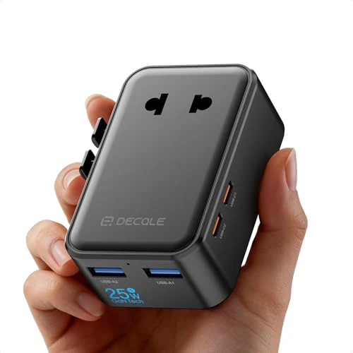Offerta a tempo: decqle “Air” Adattatore Universale da Viaggio con 2 USB-C(PD 25W) ＆ 2 USB-A - 24% da 24.99 € a 18.99 €
