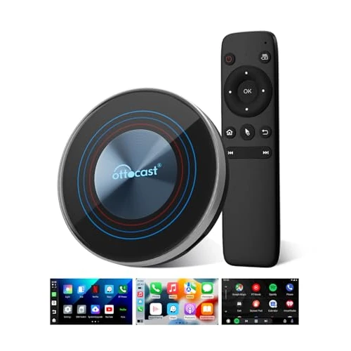 2026 Nuova Edizione OTTOCAST I3 AI Box per BMW con Telecomando, Adattatore CarPlay Wireless con Supporto Netflix/YouTube, Split-Screen, 4GB+64GB, Android 13 Video Box per Auto OEM con CarPlay Wireless