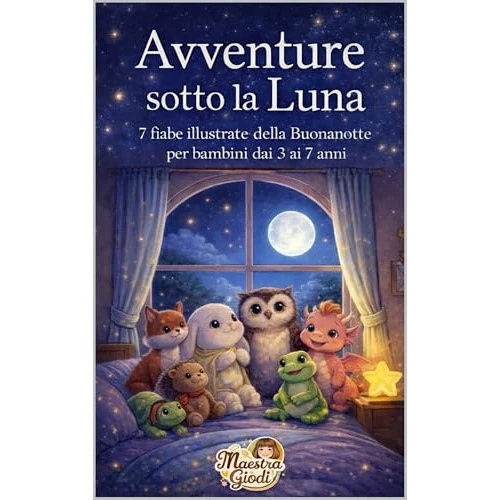 Avventure sotto la Luna: 7 fiabe illustrate per bambini dai 3 ai 7 anni (Le Fiabe di Maestra Giodi) (Italian Edition)