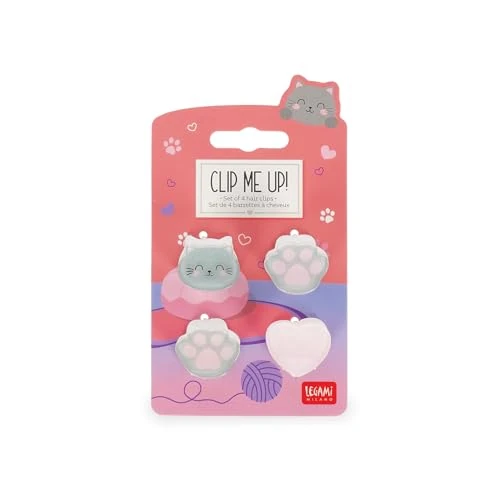Offre limitée : Legami - Lot de 4 mini-barrettes Clip Me Up!, motif Unicorn, barrettes pour coiffer et styliser, en PS, acrylique, 2,5 x 2,5 x 1,5 cm de 5.95 € à 5.95 € (0.00% de remise)