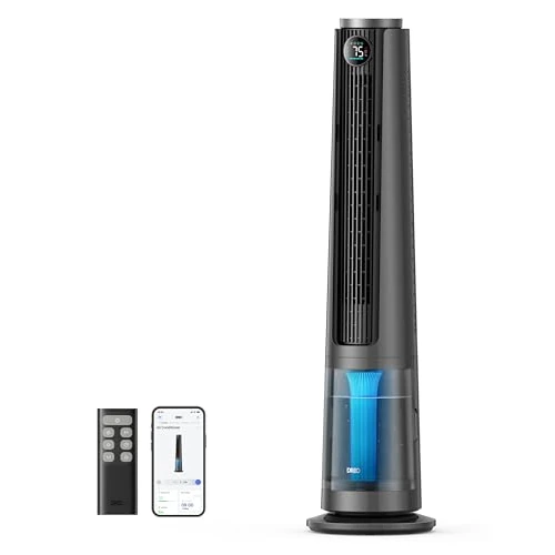 Offerta a tempo: DREO TurboCool 765S - Ventilatore a Nebulizzazione 3 in1, Serbatoio 6L, 10.4m/s, Motore DC 20dB, 90° Oscillante, 12 Velocità, 4 Modalità, Raffreddamento Rapido per Camera da Letto - 0.00% da 219.99 € a 219.99 €