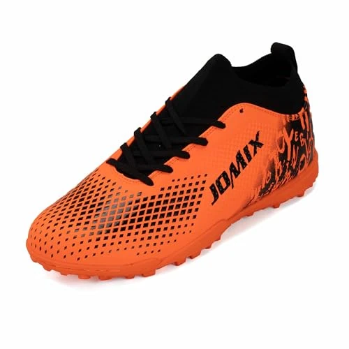 Oferta limitada: JOMIX WOS250436 - Botas de fútbol sala unisex para niños y adolescentes, multitacos TF para campos sintéticos y hierba artificial, ligeras, resistentes, antideslizantes, naranja., 29 EU X-Stretta de 38.45 € a 36.52 € (ahorro 5%)