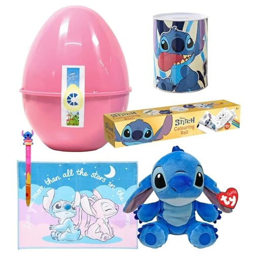 Uovo Di Pasqua Giocattoli Per Stitch Fan, Pasqualone, Guscio Con 5 Sorprese, Bambini, Multicolore