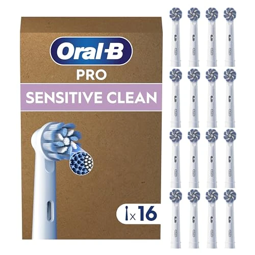 Offerta a tempo: Oral-B Testina Di Ricambio PRO Sensitive Clean Bianca, Confezione Adatta Alla Buca Delle Lettere Da 16 Testine - 53% da 69.99 € a 32.99 €
