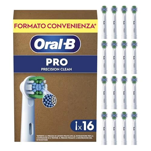 Zeitlich begrenztes Angebot: Oral-B Pro Aufsteckbürsten Precision Clean, Weiß, 16 Stück - Original Zahnbürstenaufsatz für Elektrische Zahnbürste, Zahnreinigung, Zahnbürstenköpfe mit X-Borsten, Briefkastenfähige Verpackung von 34.99 € auf 28.99 € (17% Raba