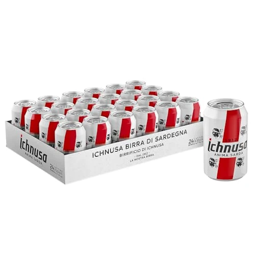 Offerta a tempo: Birra Ichnusa Anima Sarda, Cassa Birra Con 24 lattine da 33cl, Birra Lager a Bassa Fermentazione, Gusto Moderatamente Amaro, Gradazione 4,7% Vol - 22% da 33.36 € a 25.99 €
