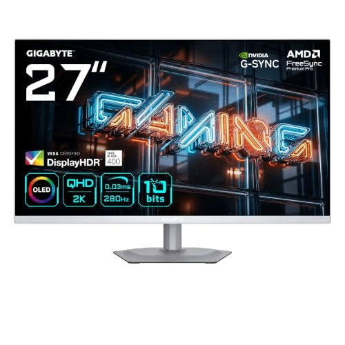 Offerta a tempo: Gigabyte GO27Q24G Monitor Gaming OLED 27” 2K QHD - 2560 x 1440, 240Hz, 0.03ms, 275 cd/m², FreeSync Premium, G-Sync Compatibile, HDMI 2.1, DisplayPort 1.4 - 0.00% da 364.89 € a 364.89 €