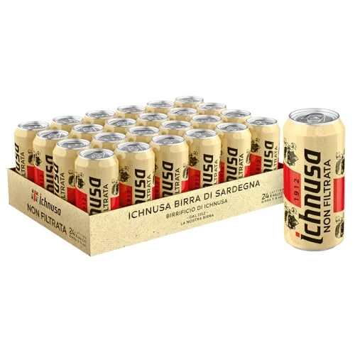 Offerta a tempo: Birra Ichnusa Non Filtrata, Cassa con 24 Lattine 24 da 44cl, Birra Lager Non Filtrata a Bassa Fermentazione, Gusto Morbido, Corposa ed Equilibrata, Gradazione 5,0% Vol - 25% da 35.76 € a 26.99 €