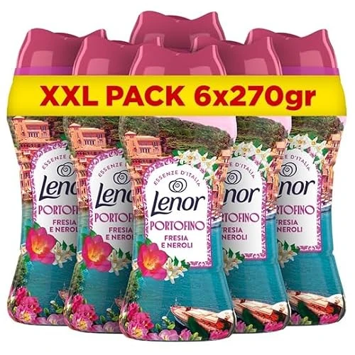 Offerta a tempo: Lenor Profumatore Bucato Lavatrice, Perle Profumate, Portofino, MEGA Formato 6 x 270g, Intensificatore Di Profumo - 39% da 53.99 € a 32.99 €