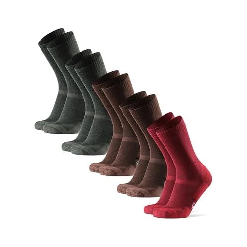 Limited-time offer: DANISH ENDURANCE Hiking Socks, Breathable Merino Wool Walking Socks, for Men & Women, Unisex, 3 or 5 Pack, Multicolour (2xGreen, 2xOak Brown, 1xRed), 9-12 from 49.95 £ to 37.45 £ (save 25%)