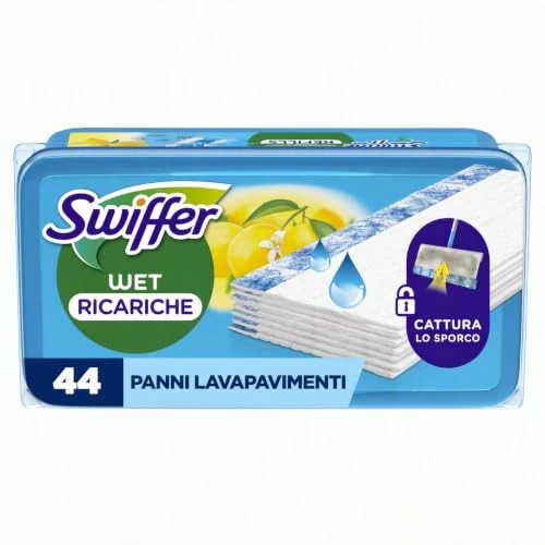 Offre limitée : Swiffer Lingettes Humides Pour Balai Attrape-Poussière, 44 Lingettes Humides, 24X Parfum Citron Frais Et 20X Parfum Fraîcheur du Matin, Balai Vendu Séparément de 13.50 € à 13.50 € (0.00% de remise)