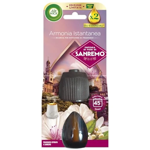 Offerta a tempo: Air Wick Ricariche per Diffusore di Fragranze, 1 Ricarica per Profumatore per Ambienti alla Fragranza Sinfonia di Fiori di Sanremo con Oli Essenziali - 24% da 4.99 € a 3.79 €