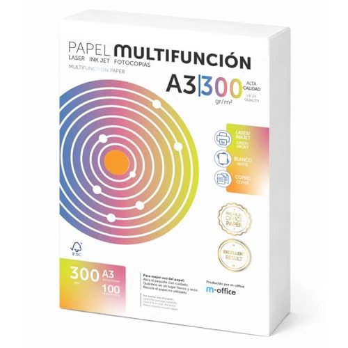 Limited-time offer: A3 Paper 300 g 100 Sheets, Multifunctional Paper for Laser and Inkjet Printer, Copier, for Office and School Supplies, m-office Package (100 Sheets 300 g) from $29.99 to $29.99 (save 0.00%)