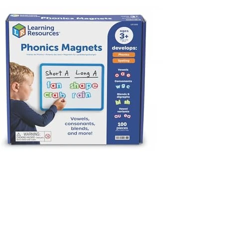 Limited-time offer: Learning Resources Phonics Magnets, Ages 3+, Phonics Learning Toy, Build Letter Sounds, Blending and Early Reading Skills With Colour‑Coded Magnetic Letters from 17.95 £ to 17.95 £ (save 0.00%)