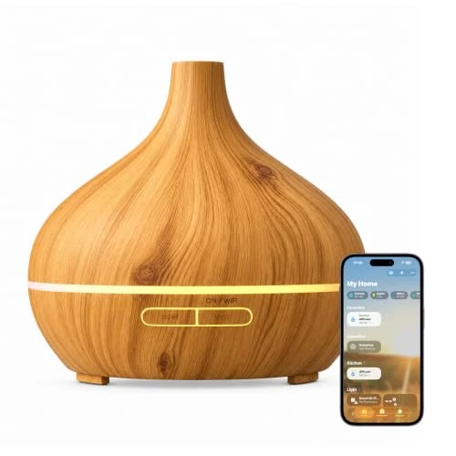Offerta a tempo: Meross Smart Diffusore di Oli Essenziali MOD150, Umidificatore Ambiente con APP Controllo & Vocale, Funzione Timer, Compatibile con Apple Home, Alexa e Google Home, 400ML - 0.00% da 39.99 € a 39.99 €
