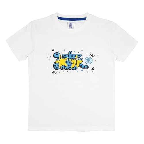 Offerta a tempo: Inter - T-Shirt Bianca Baby Snake, Maglietta da Bambino Sportiva da Vero Interista, Unisex, 6-7 Anni - 27% da 21.99 € a 15.99 €