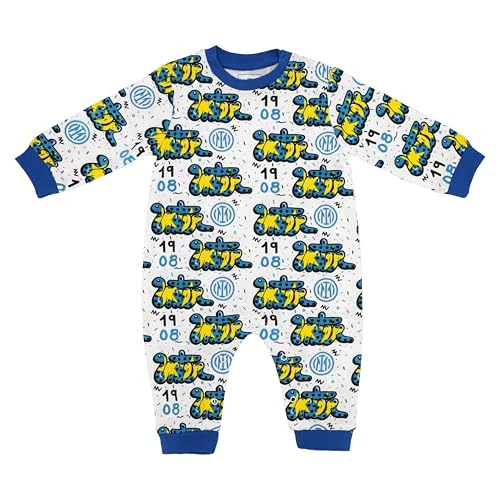 Offerta a tempo: Inter Tutina da Neonato Snake, Tutina Bianca da Neonato, Prodotto Ufficiale 12 MESI - 58% da 22.99 € a 9.76 €