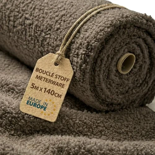 Oferta limitada: Tela Boucle para Tapizar 5 M x 140 cm - Tela para Sofas Sillas Tapiceria por Metros Textil Decoracion Muebles Ideal para Revestimiento Asientos Oeko Tex Marrón de 65.99 € a 65.99 € (ahorro 0.00%)