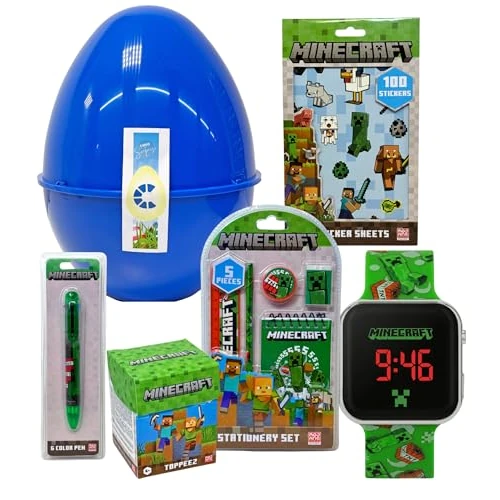 Zabawki wielkanocne dla fanów Minecraft, Pasqualone, muszli z 5 niespodziankami, dla dzieci, wielokolorowe