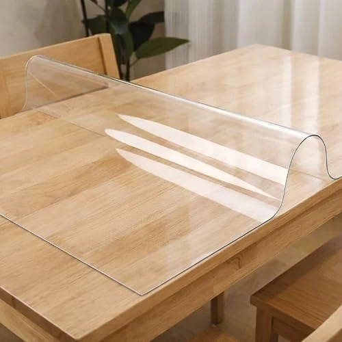 Offerta a tempo: Comart - Copritavolo Trasparente GLASS - in PVC - Rettangolare 100x100 cm - Spessore 1.2 mm - Protezione Impermeabile - per Tavoli, Mobili e Pavimento - Lavabile - Pellicola Protettiva Sagomabile - 0.00% da 19.90 € a 19.90 €