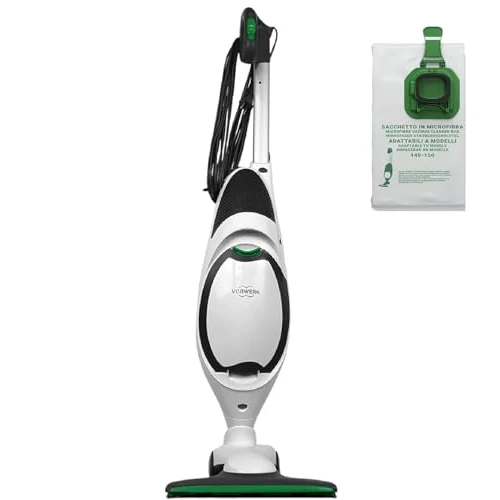 Offerta a tempo: VORWERK FOLLETTO VK150 NUOVO – Aspirapolvere con Filo da 900W con Spazzola HD50 e Sistema a Sacco Filtro HEPA – Modello Potente, Silenzioso e Versatile (Scopa + Sacchetto) - 0.00% da 449.99 € a 449.99 €