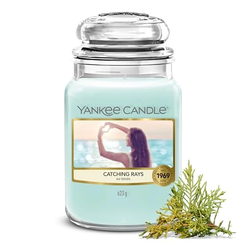 Offerta a tempo: Yankee Candle Candela Profumata | Catching Rays Grande Barattolo | Candele a Lunga Durata: fino a 150 Ore | Regali Perfetti per Donne - 43% da 34.99 € a 19.99 €