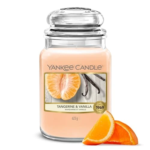 Offerta a tempo: Yankee Candle Candela Profumata | Barattolo Grande Tangerine & Vanilla | Candele a Lunga Durata: fino a 150 Ore | Regali Perfetti per Donne - 28% da 34.99 € a 25.19 €