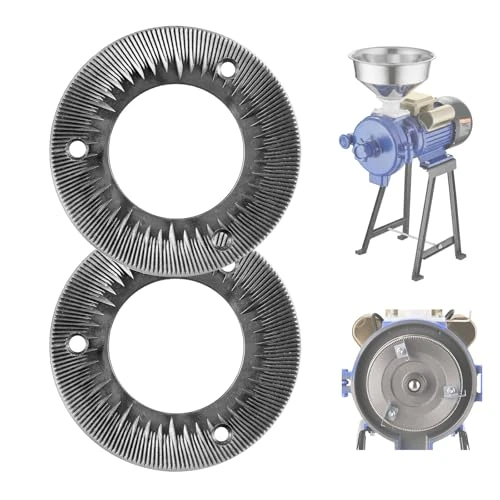 Offerta a tempo: VEVOR Dischi di Macinazione di Ricambio Set di Disco 2 pezzi di Ricambio per Mulino per Cereali GM-001 GM-002 GM-003 Piastra 148 x 148 mm in Ghisa di Macinazione a Secco per Mais Creali Spezie - 0.00% da 17.99 € a 17.99 €