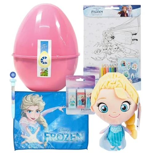 Osterei für Frozen Fans, Pasqualone Mädchen, Schale mit 5 Überraschungen, Elsa, mehrfarbig