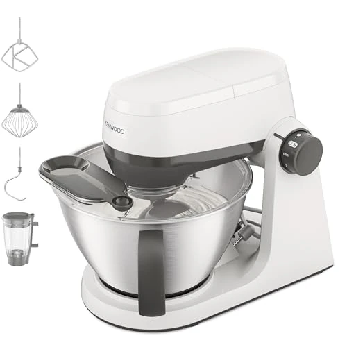 Oferta limitada: Kenwood Multi Tasker – Amasadora con Batidora de Vaso, 1,7 kg para Pan y Pizza, Movimiento Planetario, Toma para Accesorios, Tapa Antisalpicaduras con Dosificador, Blanca (KHC30.040WH) de 125.05 € a 125.05 € (ahorro 0.00%)